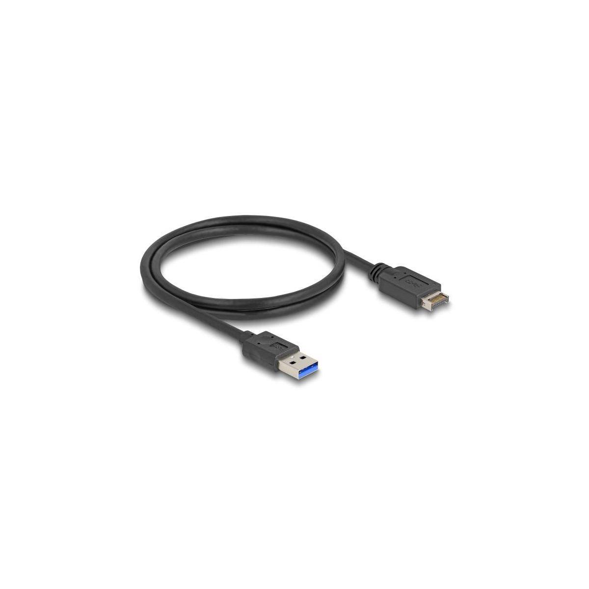 85411 - Delock USB 10 Gbps Kabel USB Typ-E Key A 20 Pin Stecker zu USB Typ-A Stecker 80