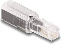 Delock 88168 - Verdrehschutz für Telefonkabel RJ10 Stecker Buchse schwarz - Schw