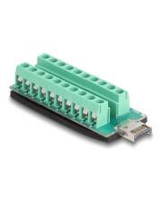 Delock USB Typ-E Key A Stecker zu Terminalblock Adapter 20 Pin Digital/Daten 20-polig