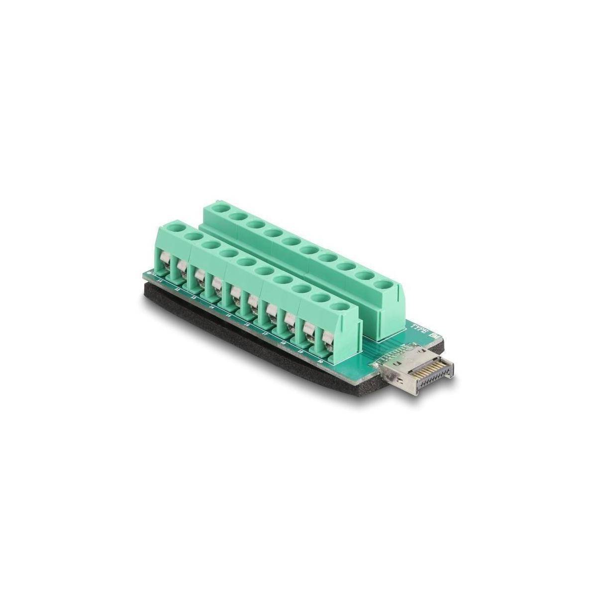 67188 - USB Typ-E Key A Stecker zu Terminalblock Adapter 20 Pin