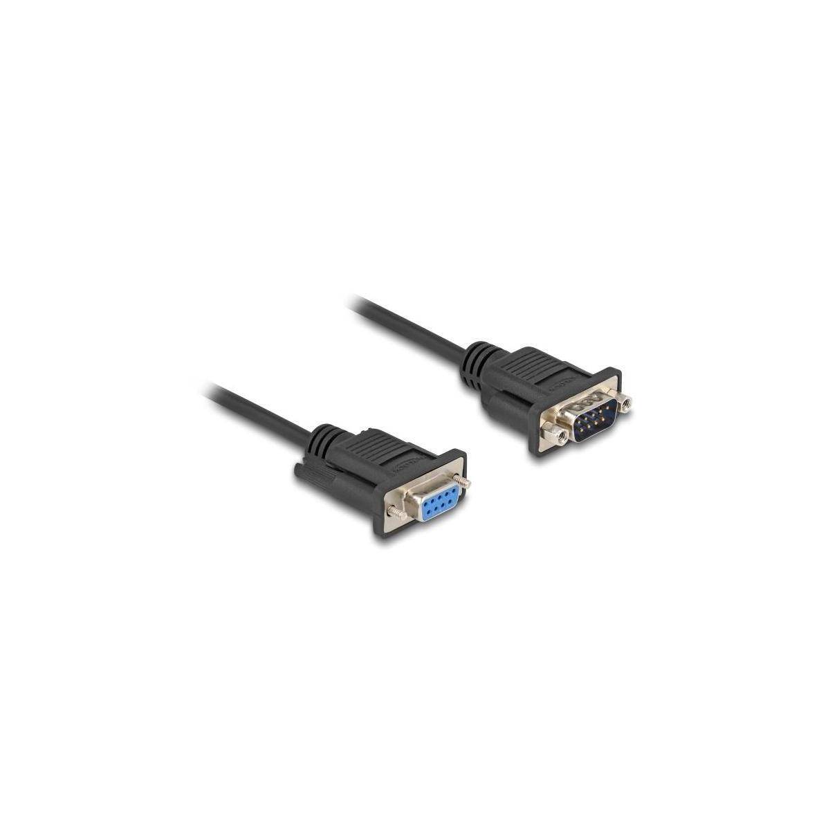 87819 - Delock Seriell Kabel RS-232 D-Sub9 Stecker zu Buchse mit schmalem Steckergehäuse