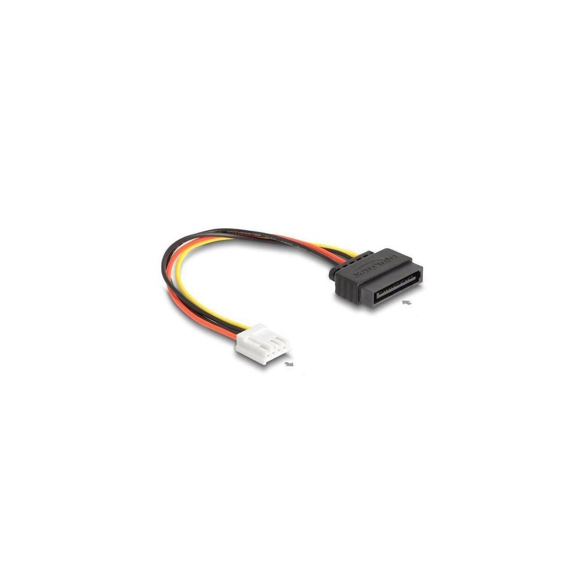 66608 - SATA Stromkabel 15 Pin Stecker zu 1 x Floppy 4 Pin Buchse 15 cm