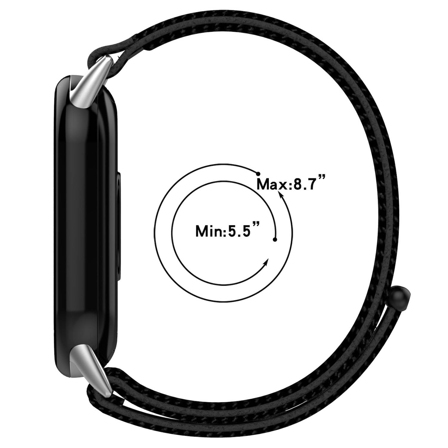 Für Xiaomi Smart Band 10 / 9 / 9 NFC Elastisches Design Nylon Klettverschluss Sport Arm Band M5