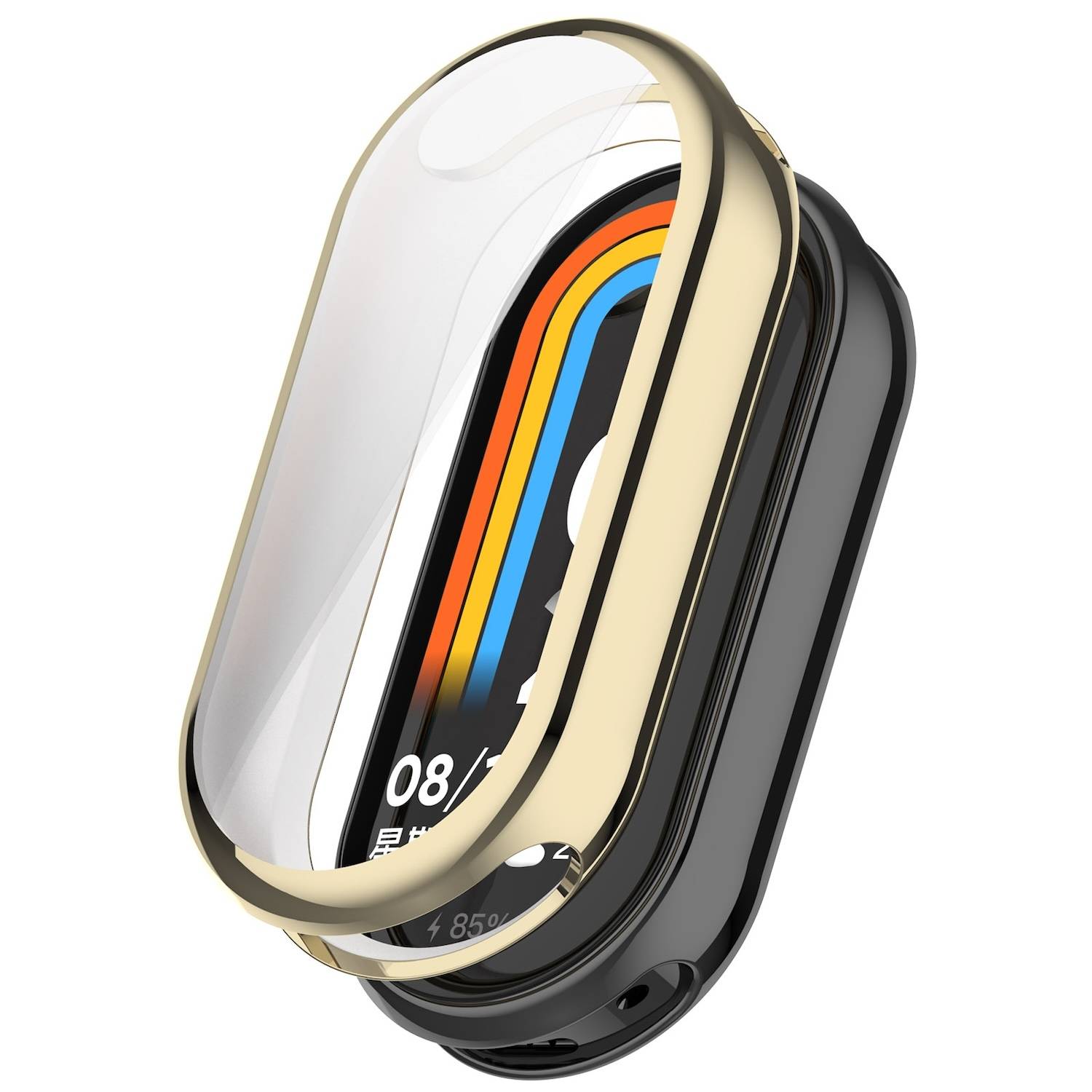 Für Xiaomi Smart Band 9 Full Cover Watch Soft TPU Schutz Hülle Gold
