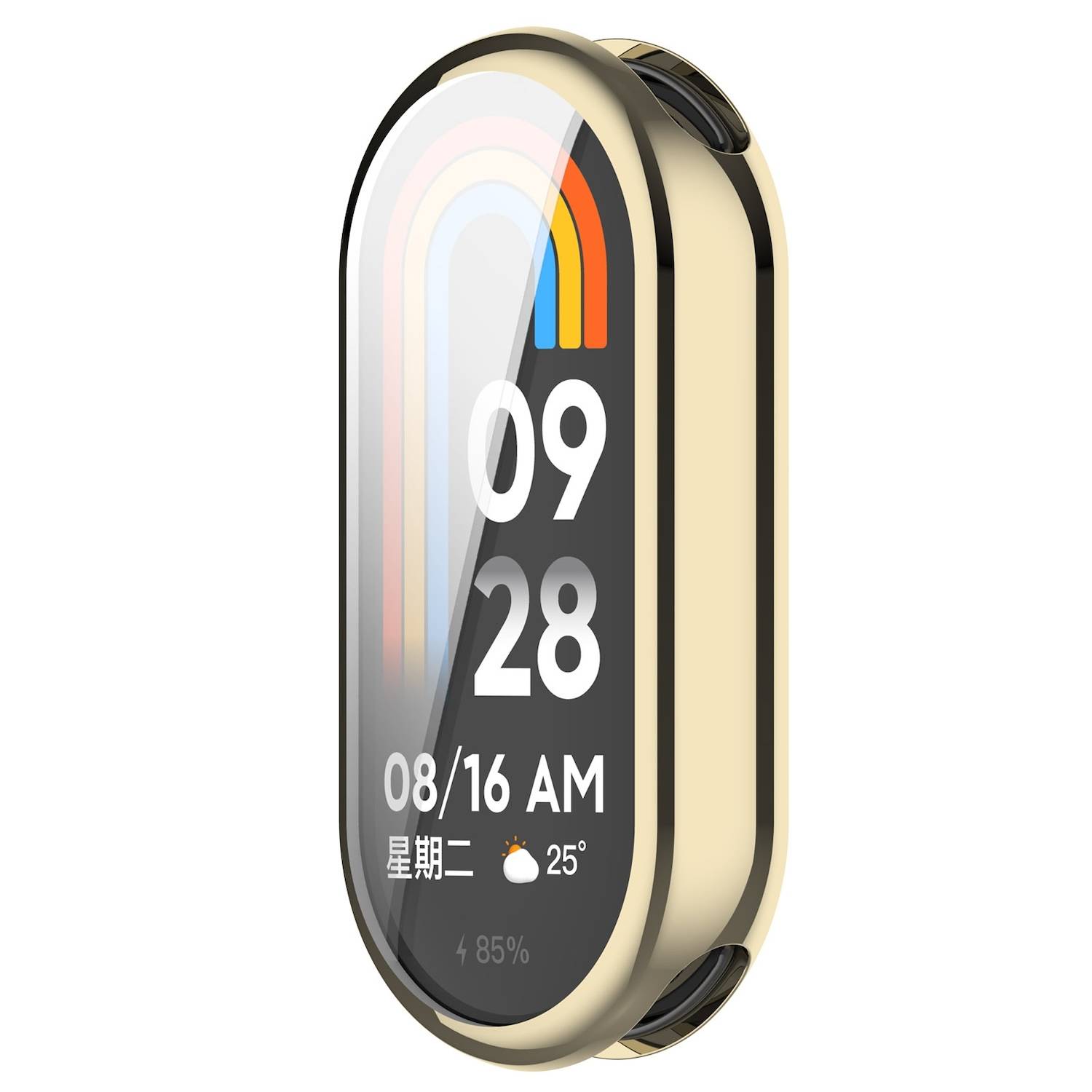 Für Xiaomi Smart Band 9 Full Cover Watch Soft TPU Schutz Hülle Gold