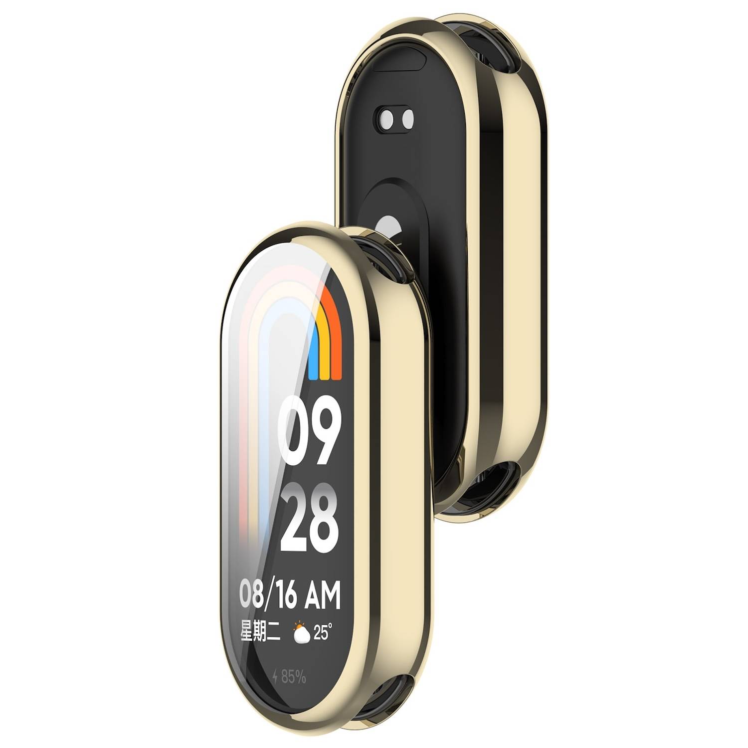 Für Xiaomi Smart Band 9 Full Cover Watch Soft TPU Schutz Hülle Gold