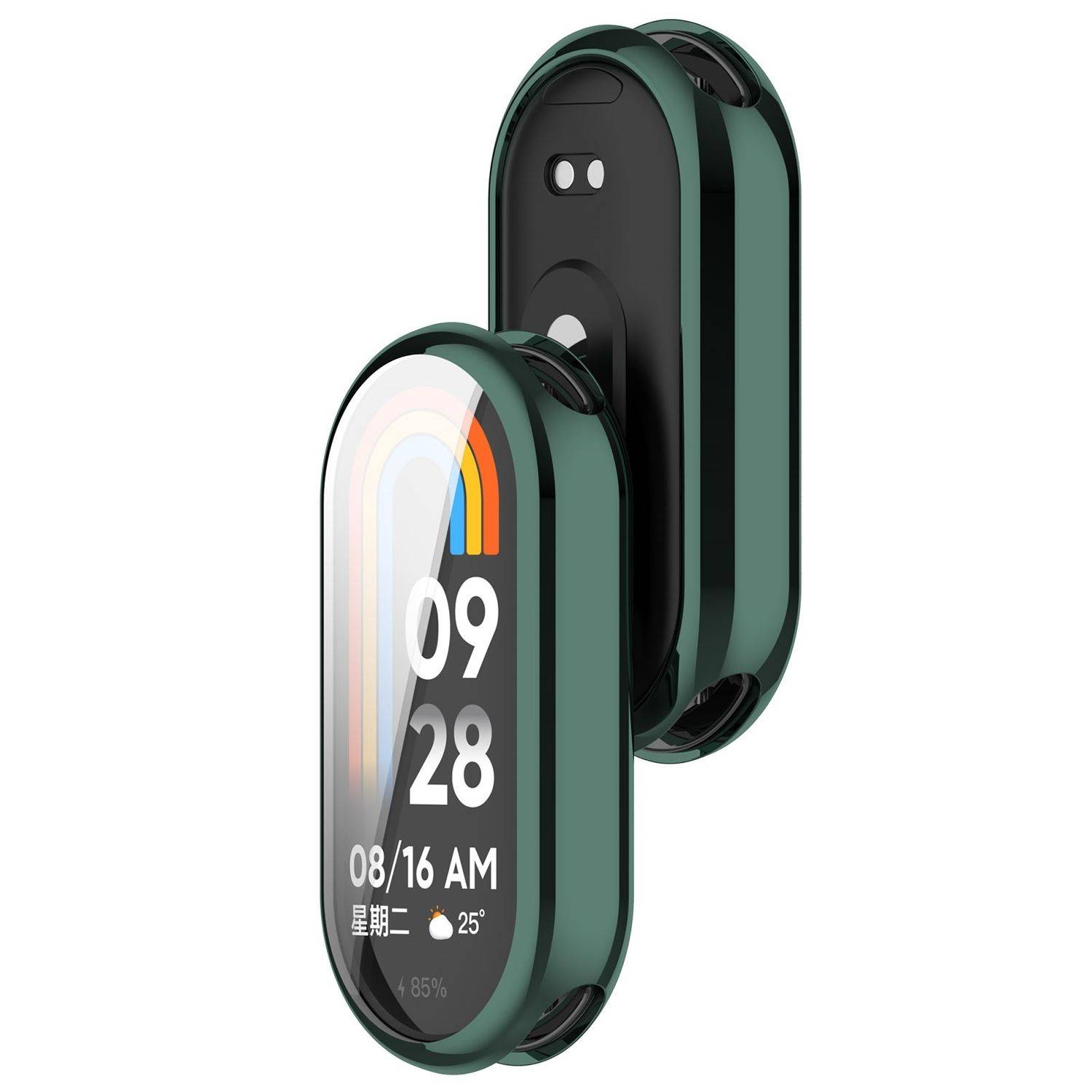 Für Xiaomi Smart Band 9 Full Cover Watch Soft TPU Schutz Hülle Grün