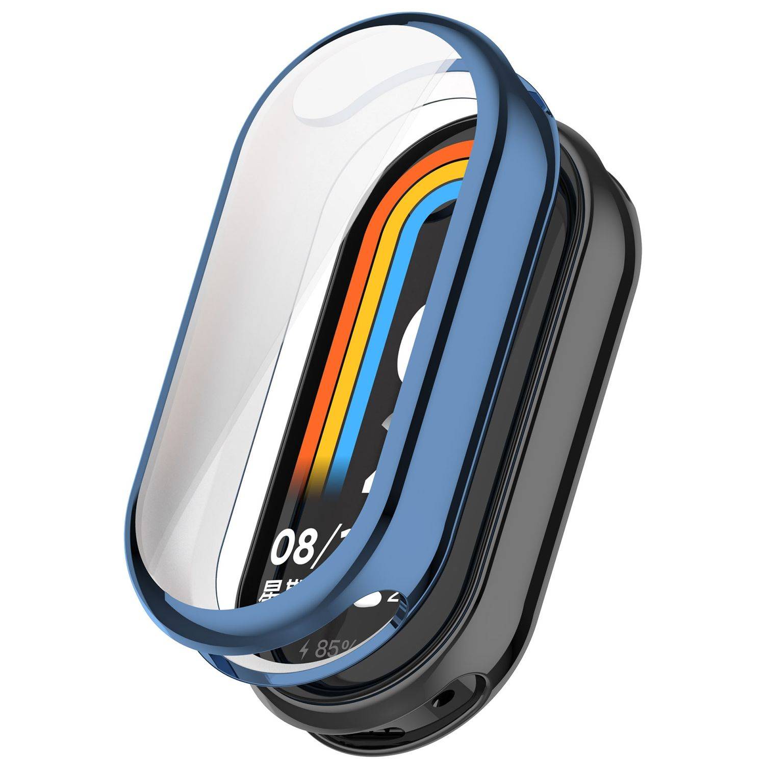 Für Xiaomi Smart Band 9 Full Cover Watch Soft TPU Schutz Hülle Blau