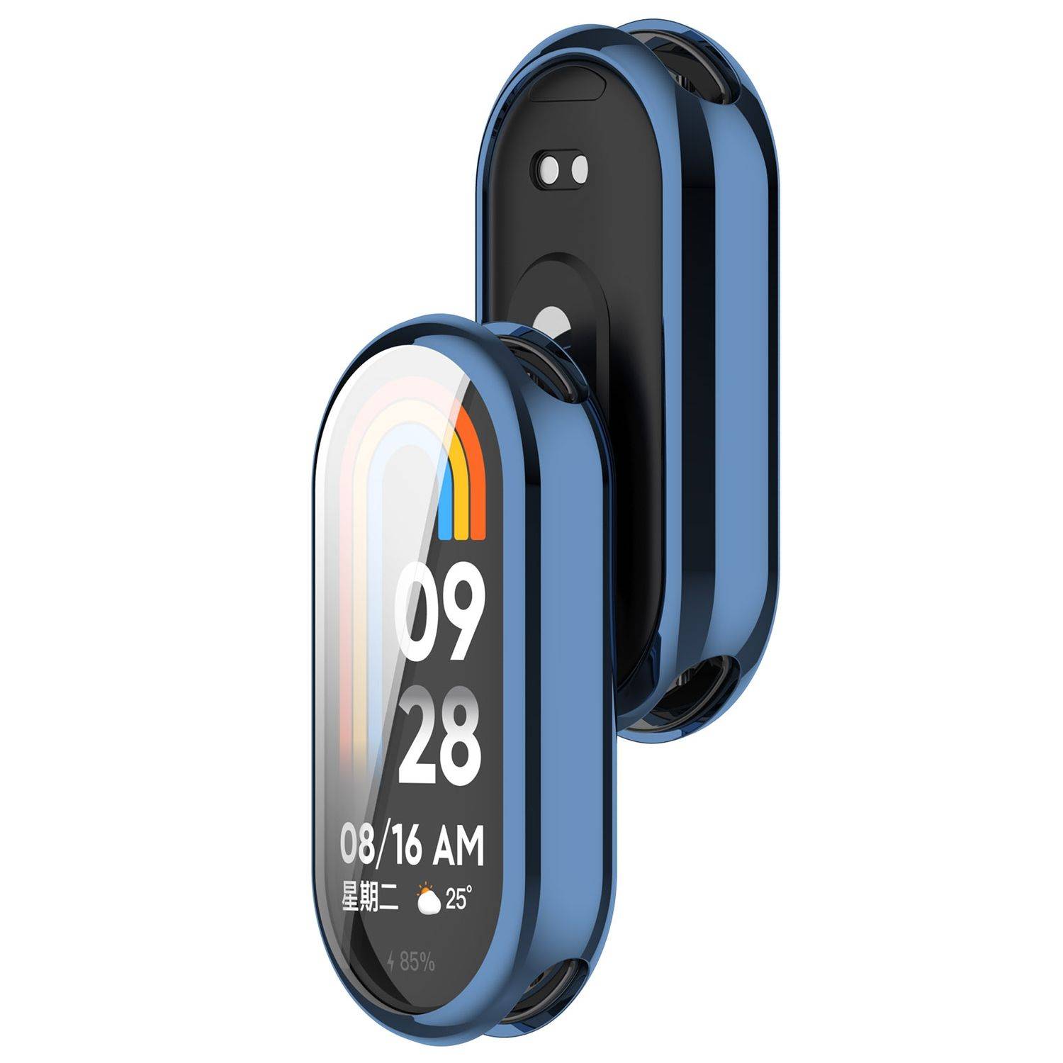 Für Xiaomi Smart Band 9 Full Cover Watch Soft TPU Schutz Hülle Blau