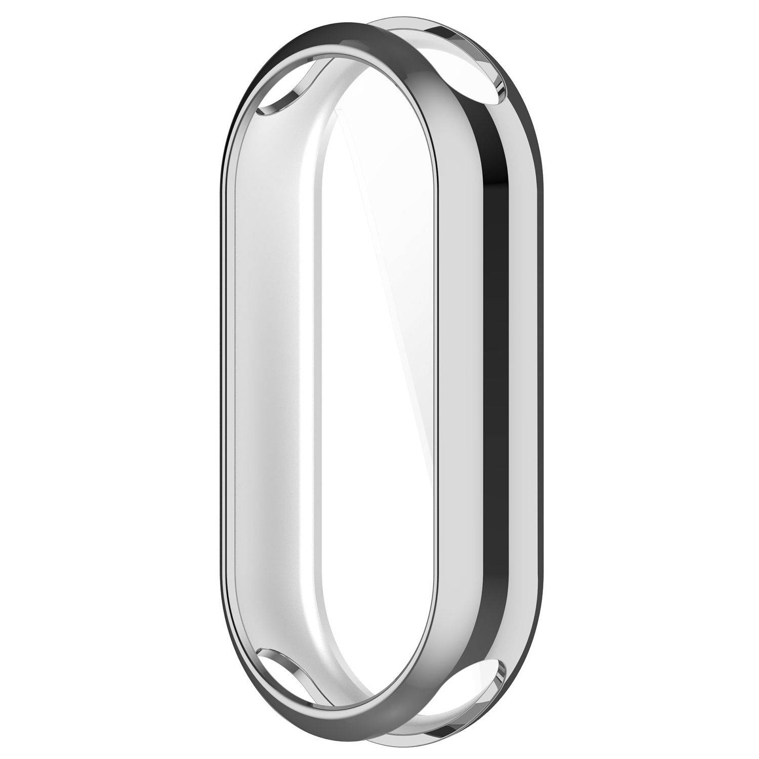 Für Xiaomi Smart Band 9 Full Cover Watch Soft TPU Schutz Hülle Silber