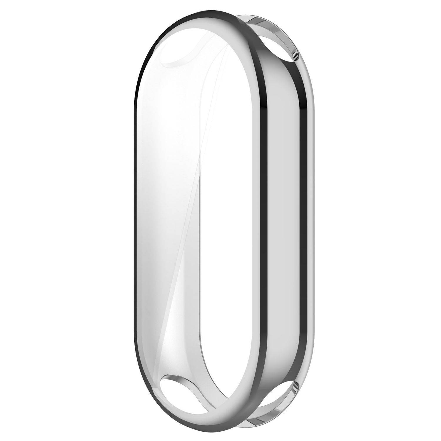 Für Xiaomi Smart Band 9 Full Cover Watch Soft TPU Schutz Hülle Silber