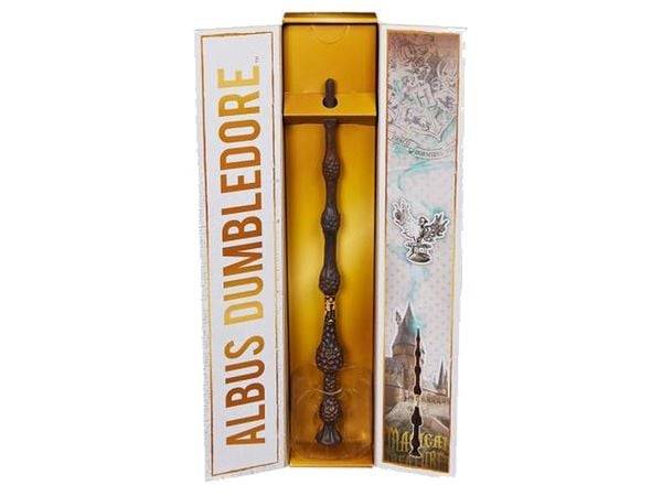 Wizarding World Harry Potter - Authentischer Albus Dumbledore Zauberstab aus Kunststoff mit Hogwarts-Halterung
