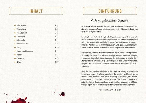 Crime & Dine - Das Krimi-Dinner-Set: Friesenmord auf Sylt