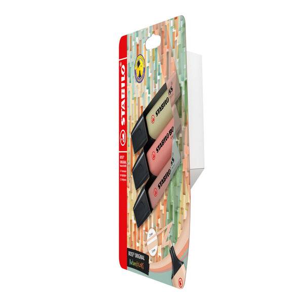 Textmarker BOSS ORIGINAL NatureCOL. Blister 3 Stück/3 Farben