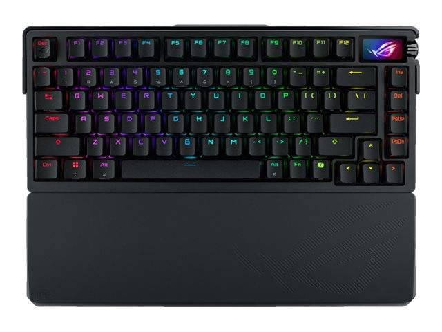 ASUS ROG Azoth Extreme - Tastatur - 75% - mit OLED-Display - backlit - kabellos - 2.4 GHz, Bluetooth 5.1, USB-C - QWERTZ