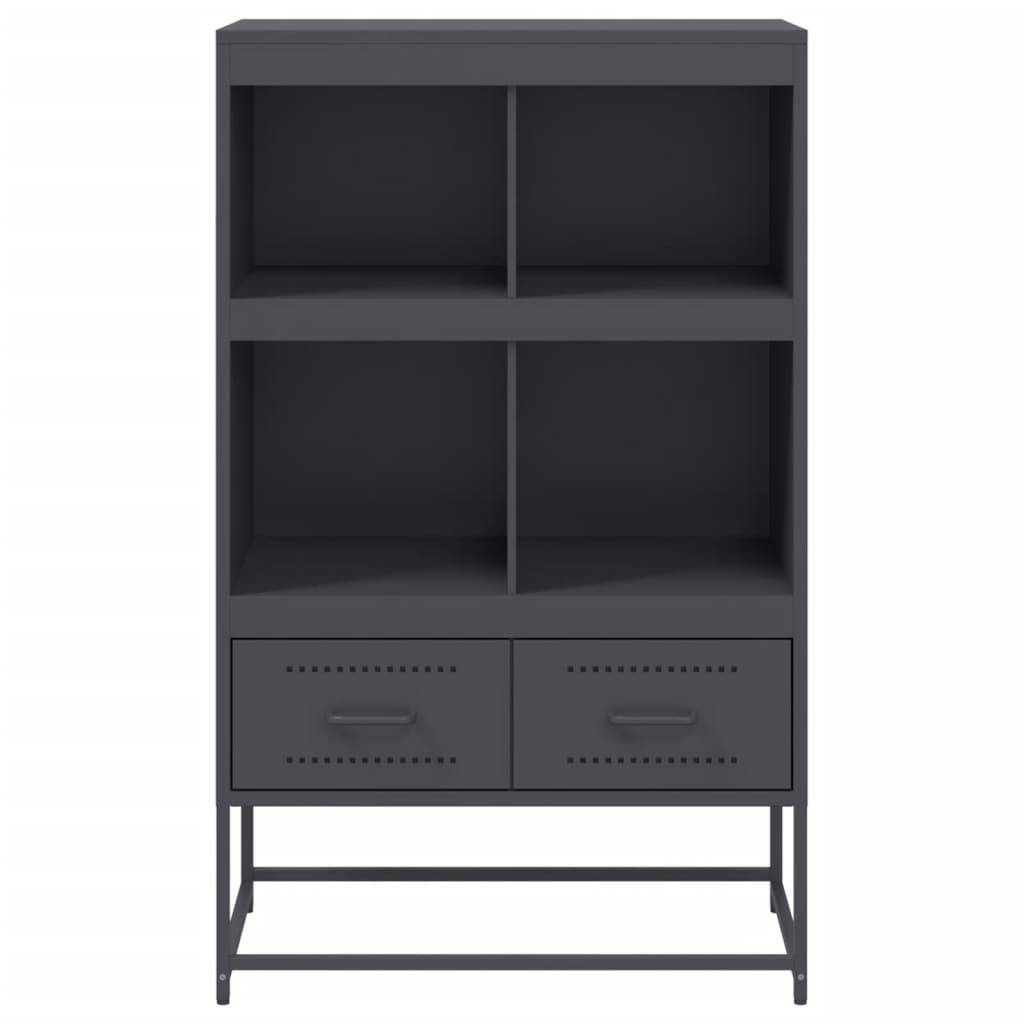 vidaXL Highboard Anthrazit 68x39x111,5 cm Stahl