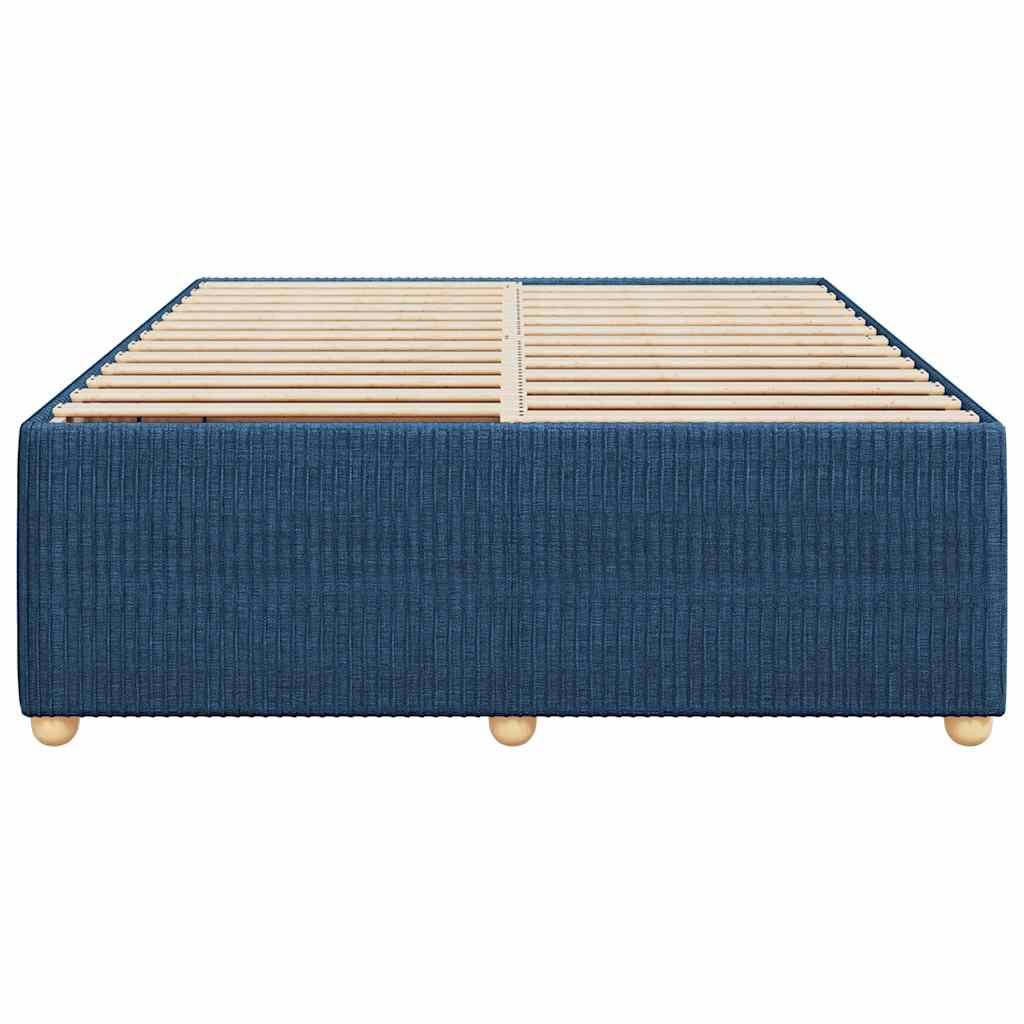 vidaXL Bettgestell ohne Matratze Blau 140x200 cm Stoff