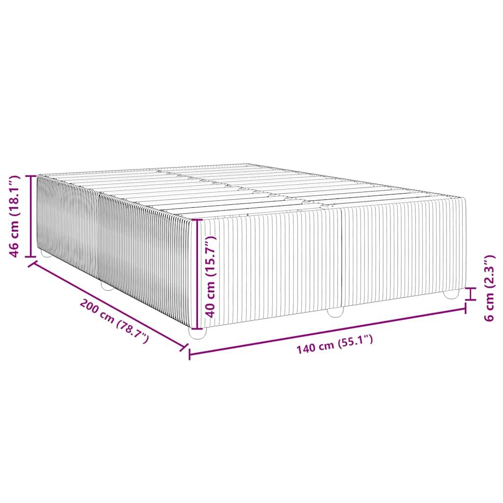 vidaXL Bettgestell ohne Matratze Blau 140x200 cm Stoff
