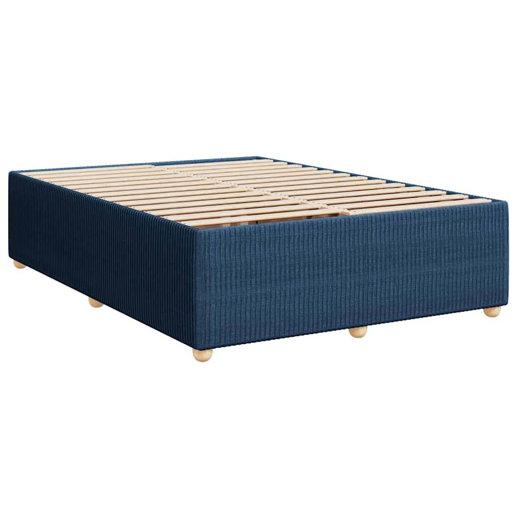 vidaXL Bettgestell ohne Matratze Blau 140x200 cm Stoff