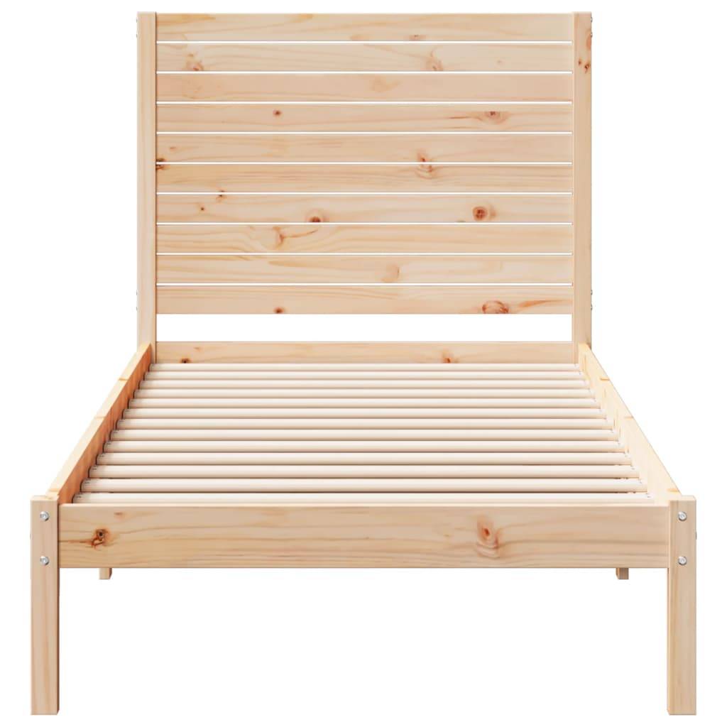 vidaXL Massivholzbett Extra Lang ohne Matratze 90x210 cm