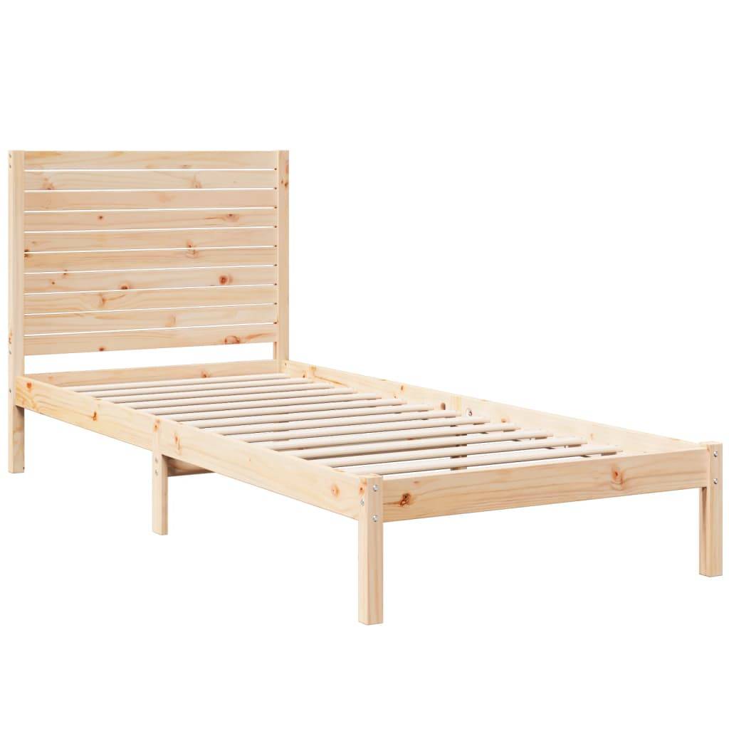 vidaXL Massivholzbett Extra Lang ohne Matratze 90x210 cm