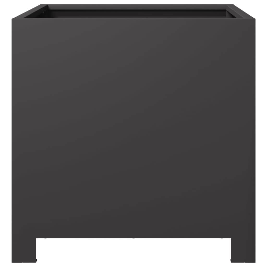 vidaXL Pflanzkübel Schwarz 40x40x40 cm Stahl