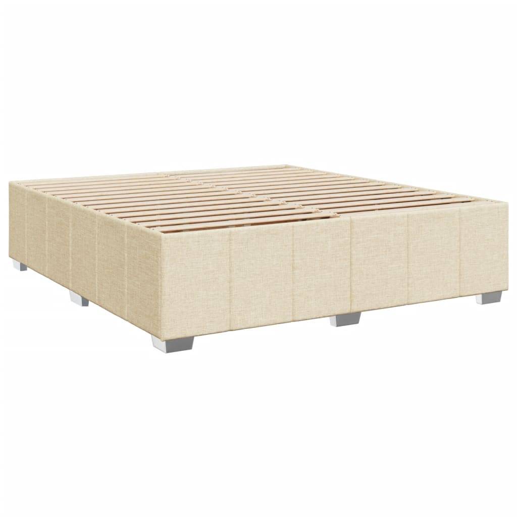 vidaXL Bettgestell ohne Matratze Creme 180x200 cm Stoff