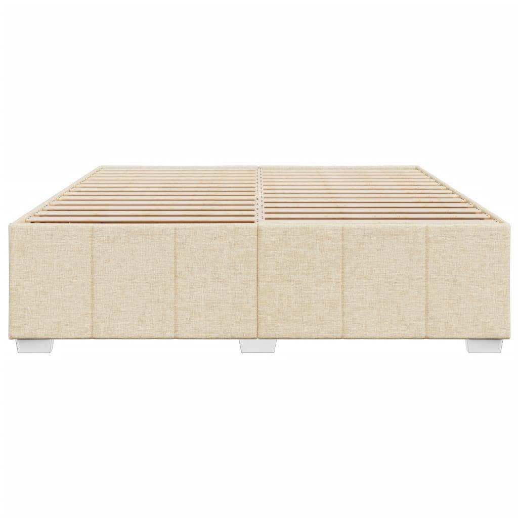 vidaXL Bettgestell ohne Matratze Creme 180x200 cm Stoff