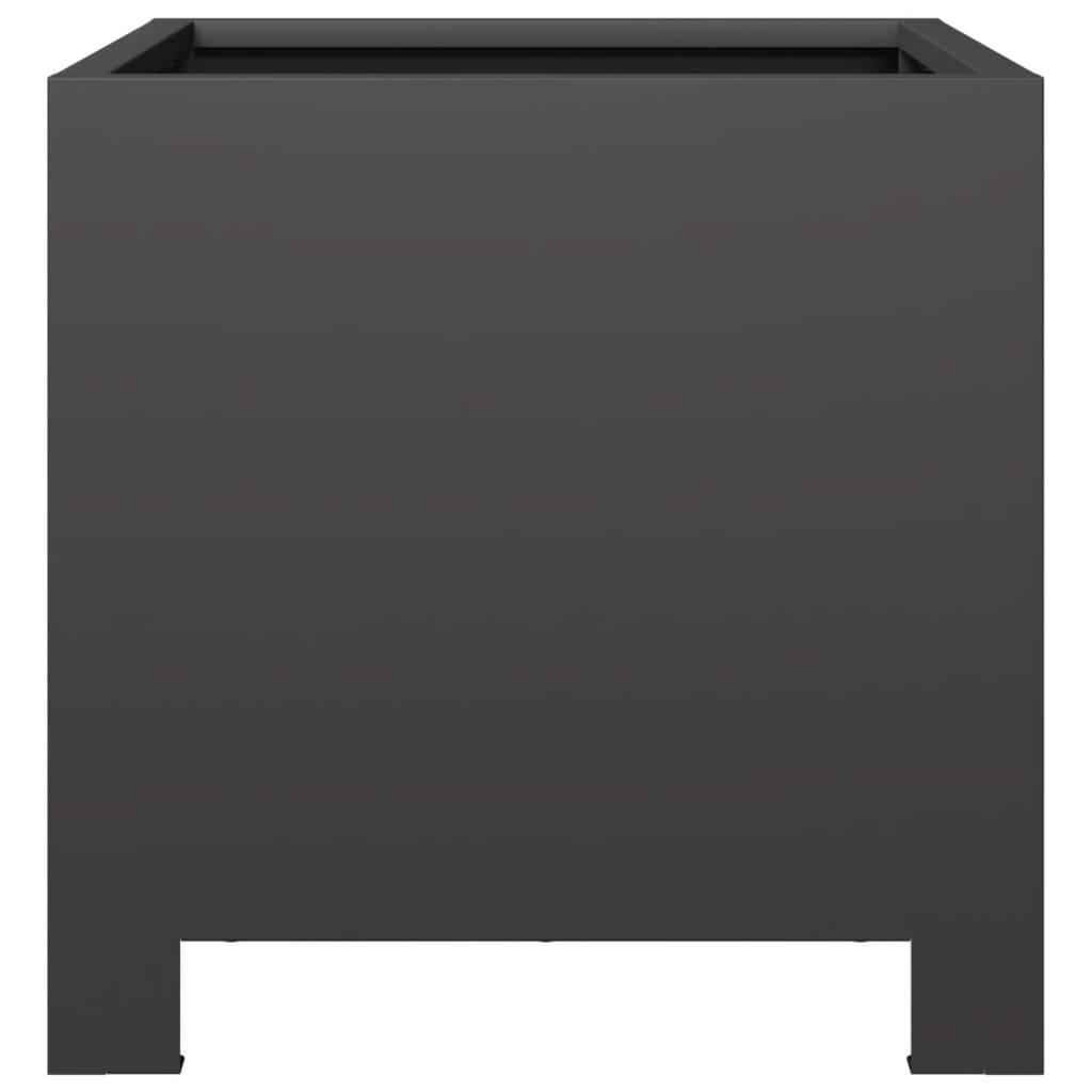 vidaXL Pflanzkübel Schwarz 30x30x30 Stahl