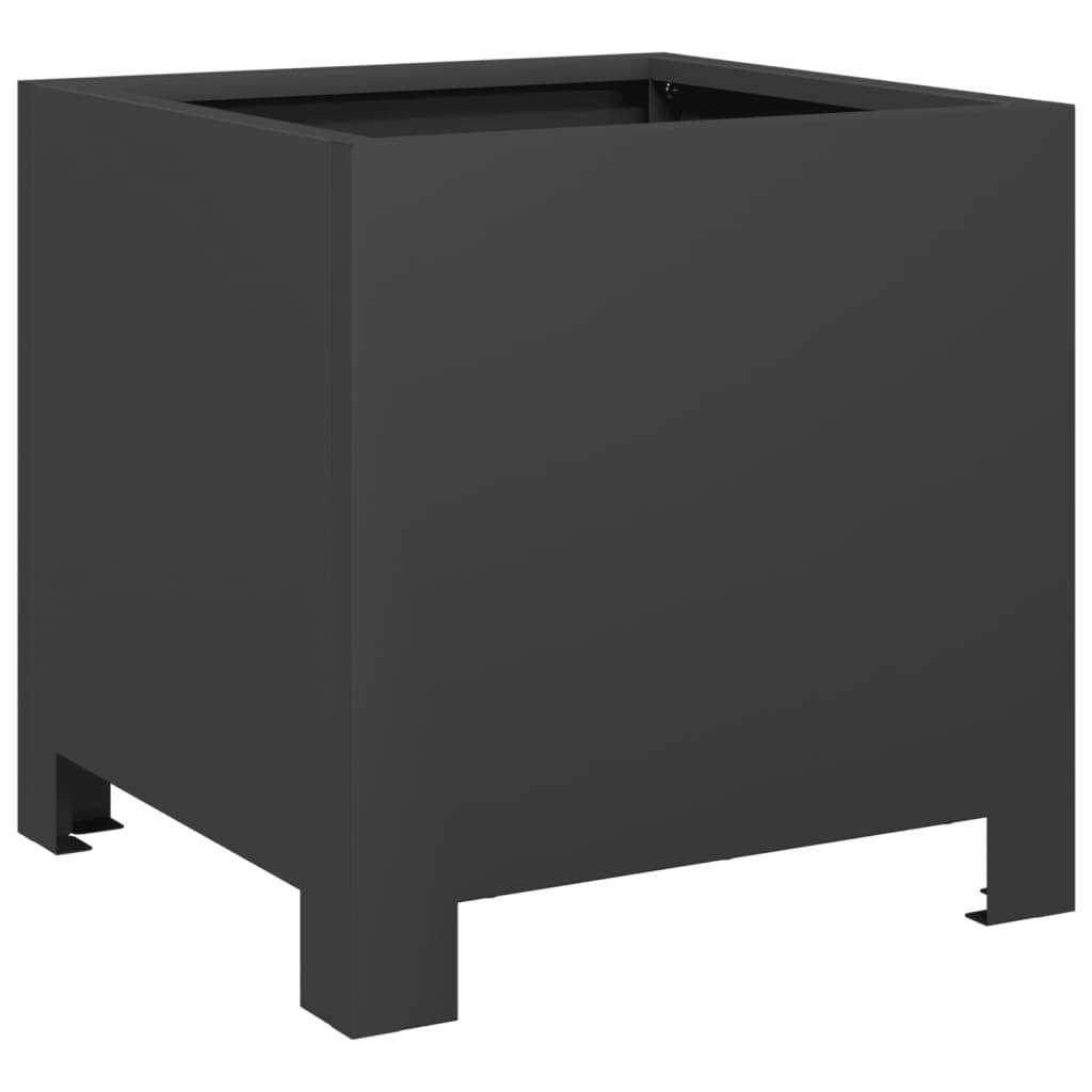 vidaXL Pflanzkübel Schwarz 30x30x30 Stahl