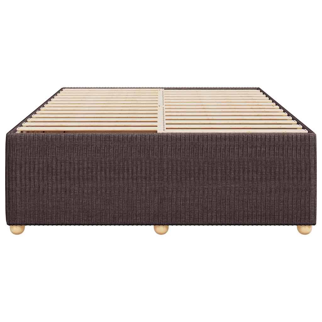 vidaXL Bettgestell ohne Matratze Dunkelbraun 140x190 cm Stoff