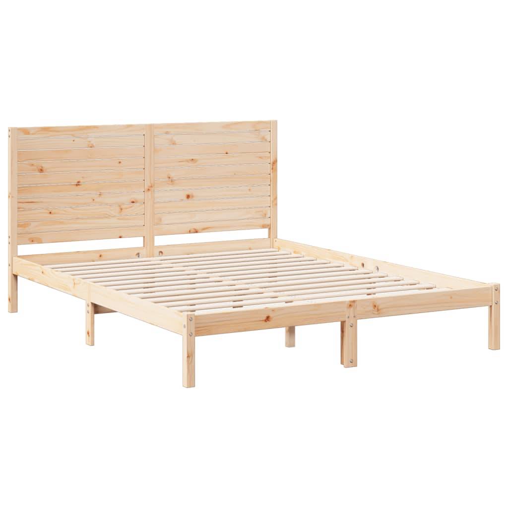 vidaXL Massivholzbett Extra Lang ohne Matratze 140x220 cm