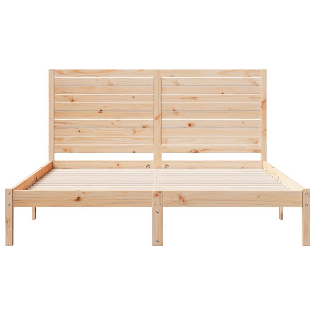 vidaXL Massivholzbett Extra Lang ohne Matratze 140x220 cm