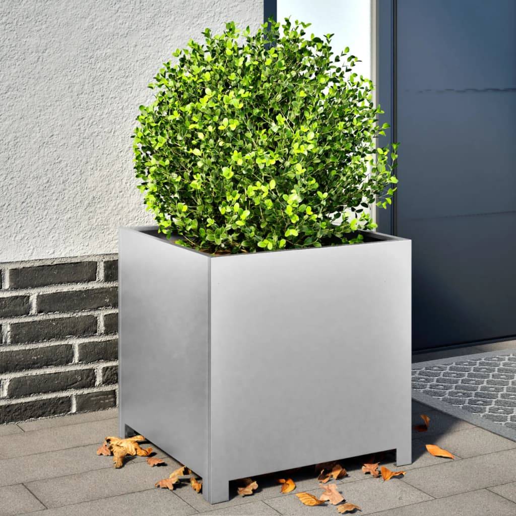 vidaXL Pflanzkübel 50x50x50 cm Verzinkter Stahl