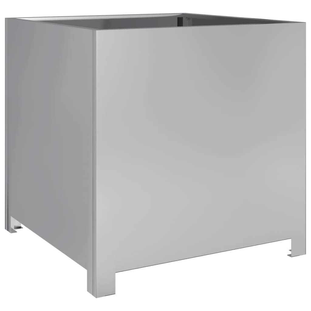 vidaXL Pflanzkübel 50x50x50 cm Verzinkter Stahl