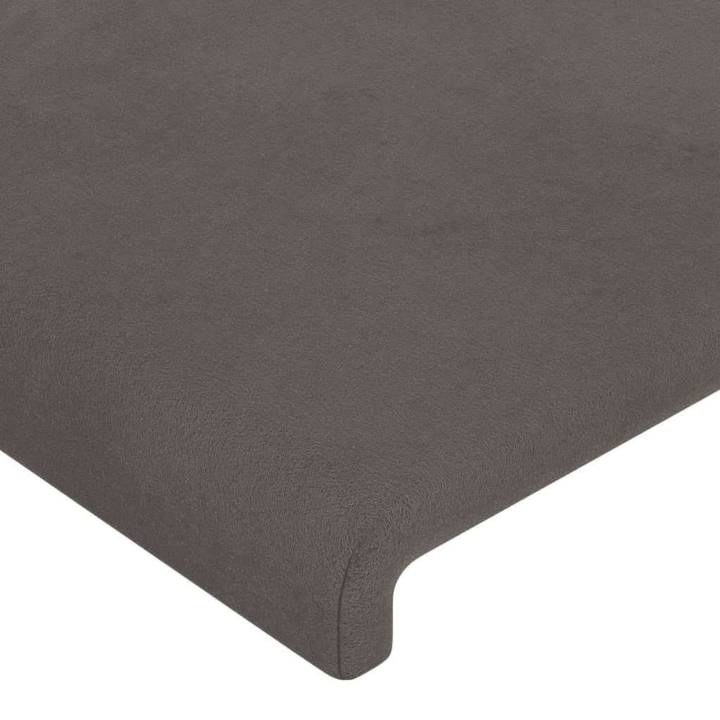 vidaXL Kopfteile 4 Stk. Dunkelgrau 100x5x78/88 cm Samt
