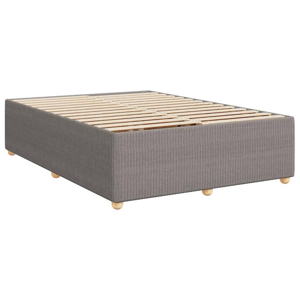 vidaXL Bettgestell ohne Matratze Taupe 160x200 cm Stoff