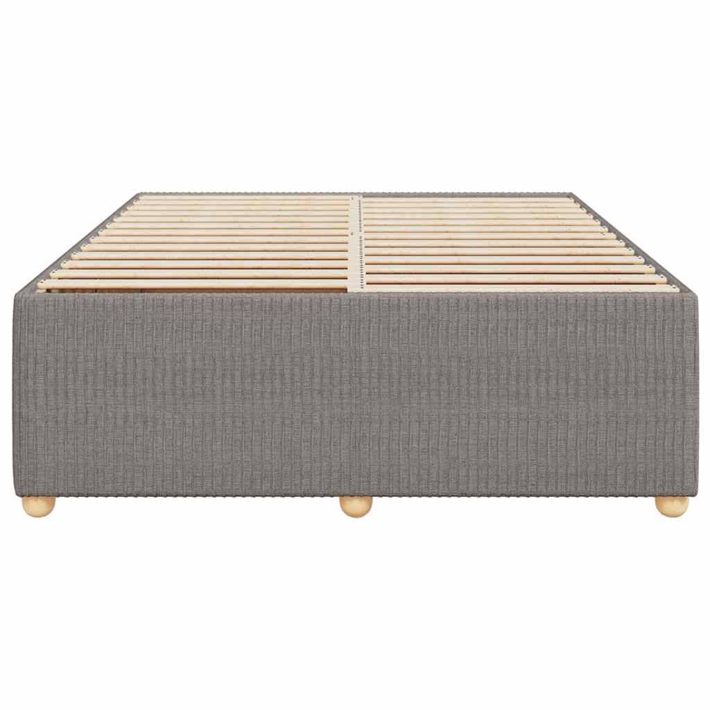 vidaXL Bettgestell ohne Matratze Taupe 160x200 cm Stoff
