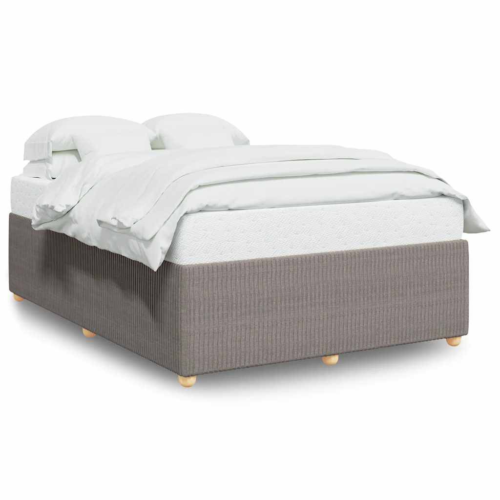vidaXL Bettgestell ohne Matratze Taupe 160x200 cm Stoff