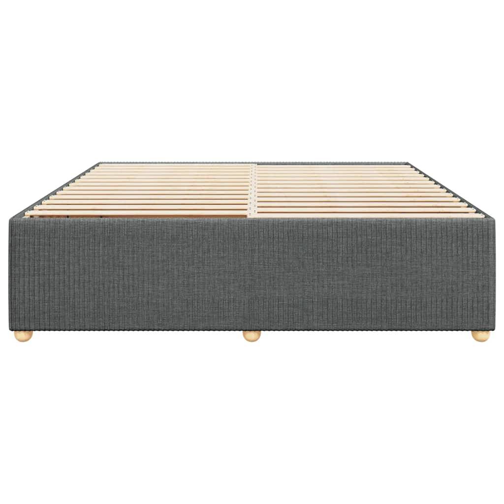 vidaXL Bettgestell ohne Matratze Dunkelgrau 200x200 cm Stoff