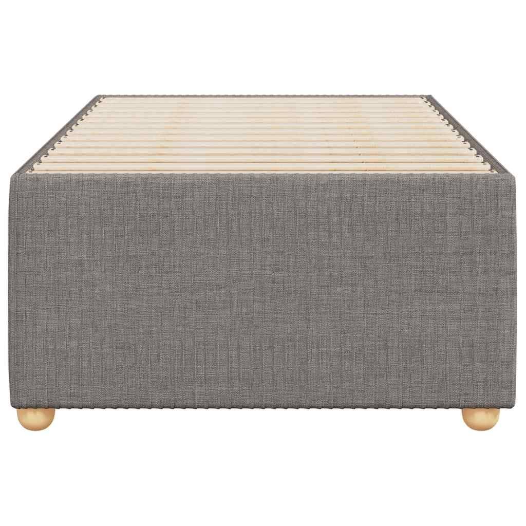 vidaXL Bettgestell ohne Matratze Taupe 90x200 cm Stoff