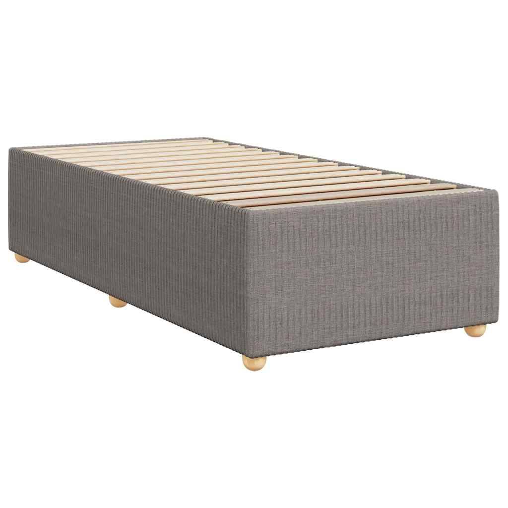 vidaXL Bettgestell ohne Matratze Taupe 90x200 cm Stoff
