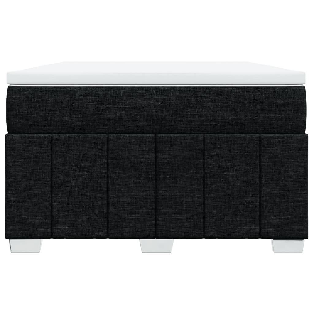 vidaXL Boxspringbett mit Matratze Schwarz 120x200 cm Stoff