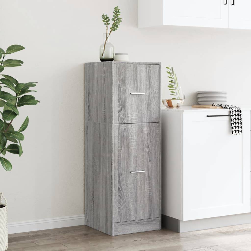 vidaXL Apothekerschrank Grau Sonoma 40x41x118 cm Holzwerkstoff