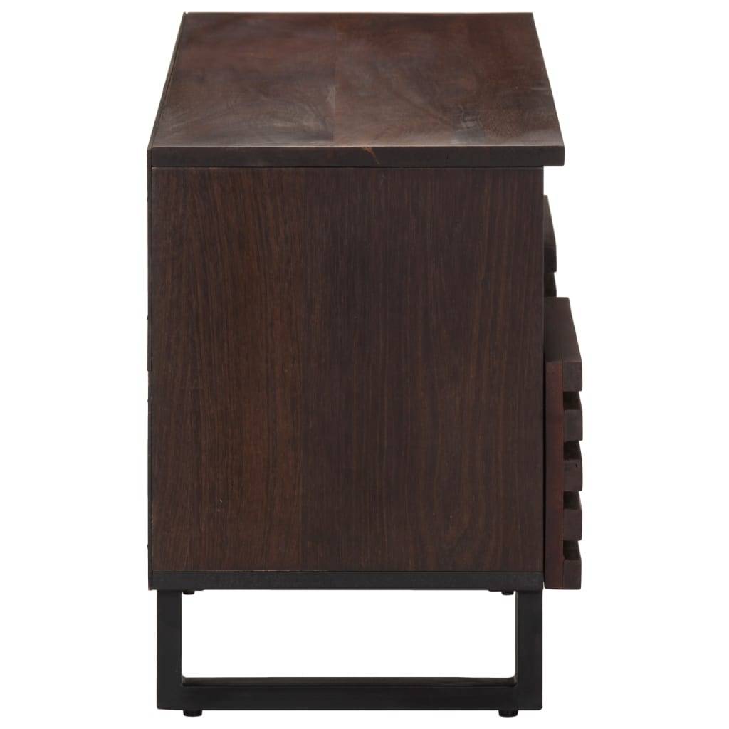 vidaXL TV-Schrank Braun 100x34x46 cm Massivholz Mango