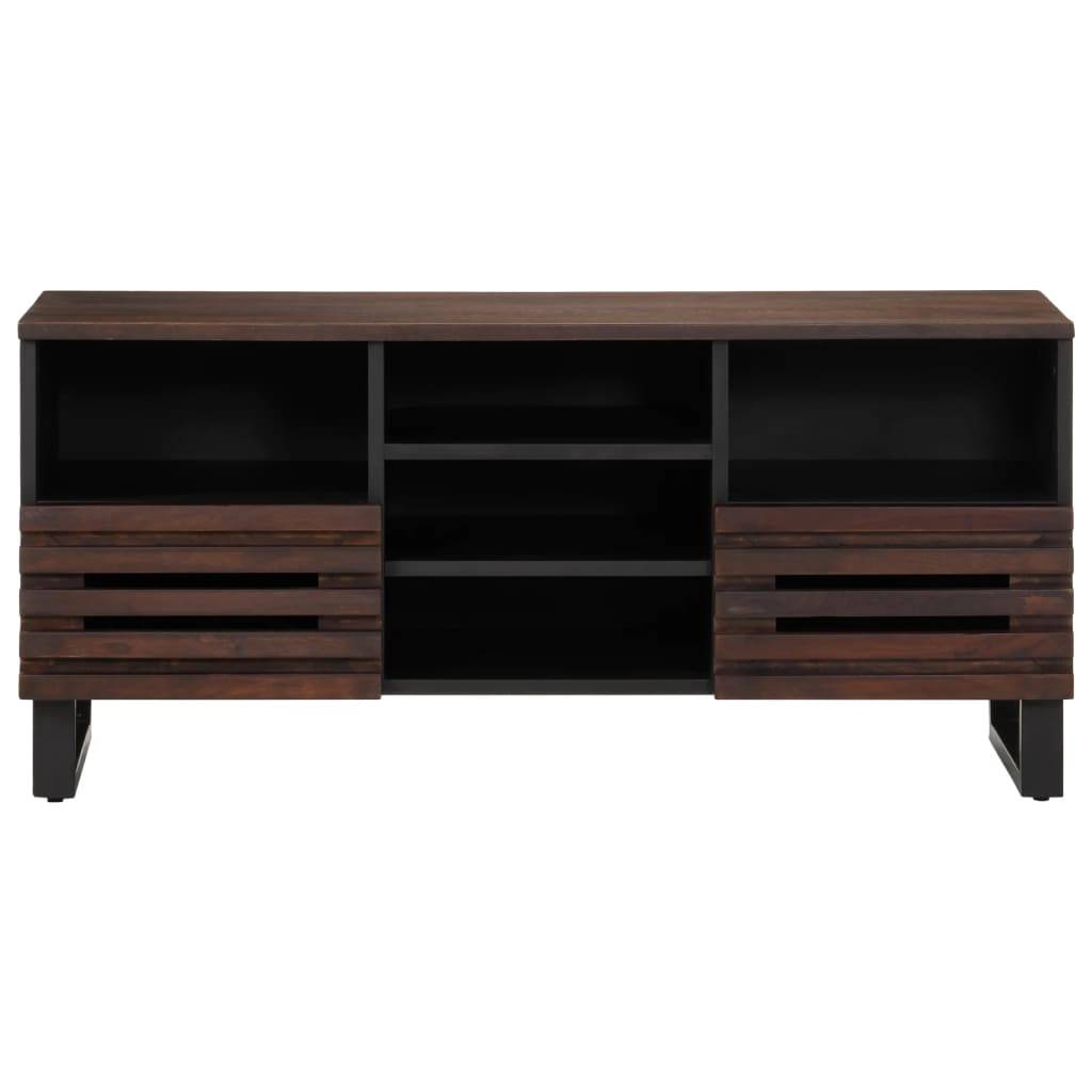 vidaXL TV-Schrank Braun 100x34x46 cm Massivholz Mango