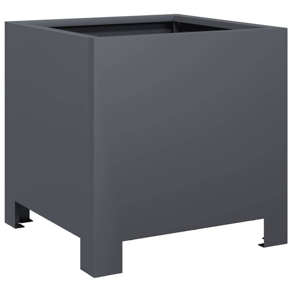 vidaXL Pflanzkübel Anthrazit 30x30x30 Stahl