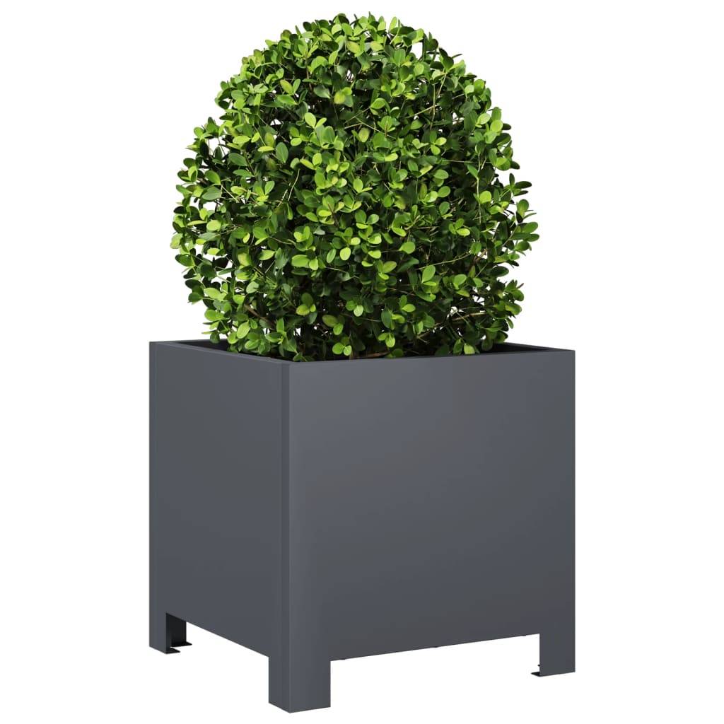 vidaXL Pflanzkübel Anthrazit 30x30x30 Stahl