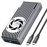 GrauGear externes Gehäuse M.2 NVMe mit Lüfter 20Gbit - Laufwerks-Gehäuse -