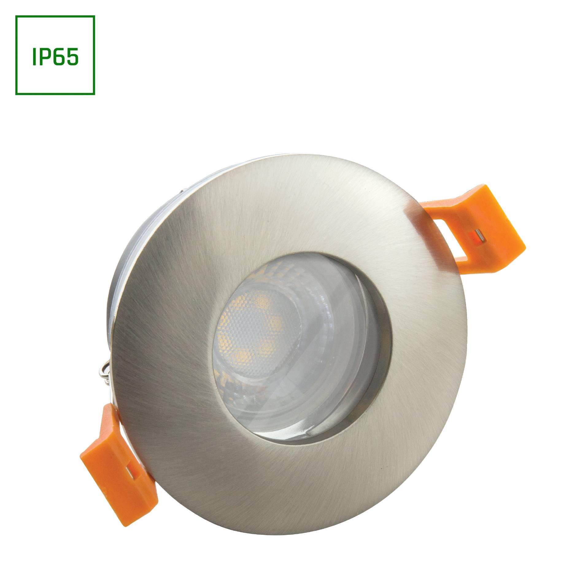 Spectrum LED Einbaustrahler GU10 Spot Badezimmer Downlight IP65 max. 10W rund silber